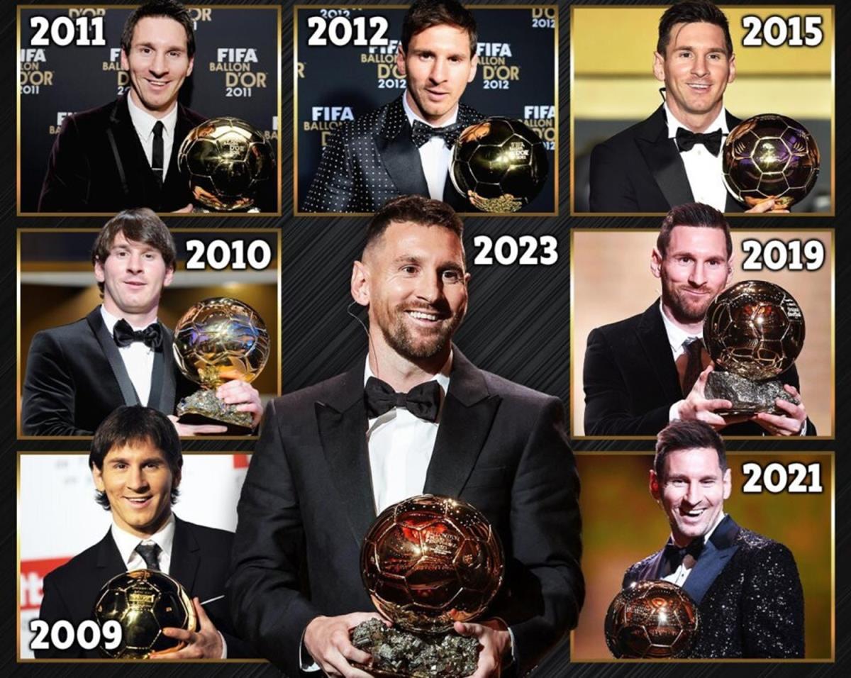 8 Quả bóng Vàng trong sự nghiệp Lionel Messi.