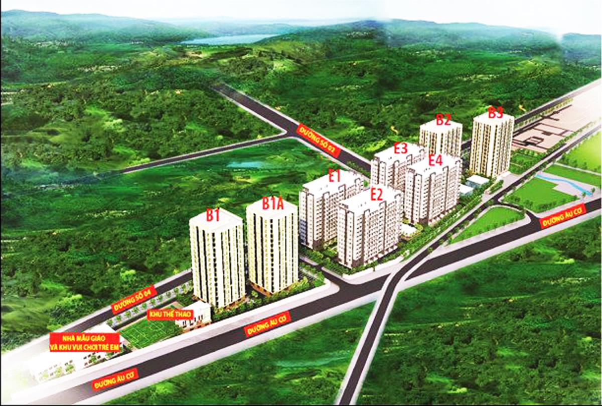 Phối cảnh Dự án Khu chung cư nhà ở xã hội KCN Hòa Khánh.