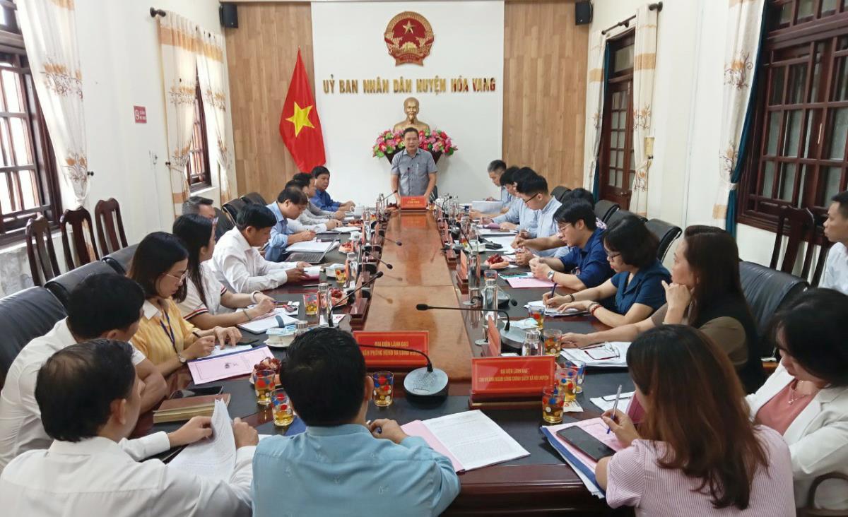 Thứ trưởng Bộ Lao động - Thương binh và Xã hội Lê Văn Thanh phát biểu kết luận tại buổi làm việc với huyện Hòa Vang.