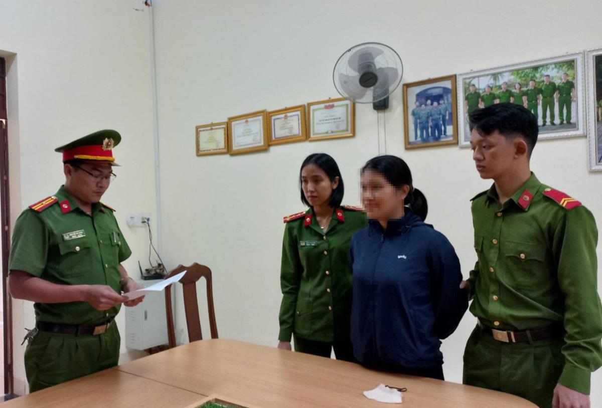 Công an huyện Thăng Bình khởi tố, bắt giam bị can Trang.