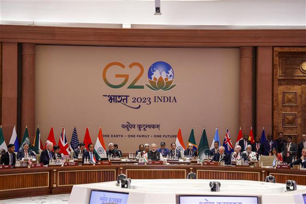 Các đại biểu tham dự Hội nghị thượng đỉnh G20 ở New Delhi， Ấn Độ. Ảnh: AFP