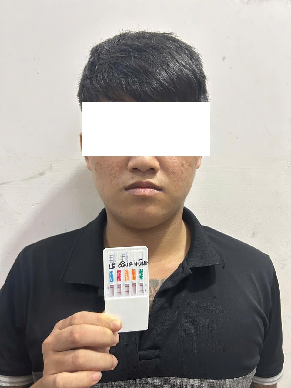Đối tượng Lê Công Hùng dương tính với ma túy.