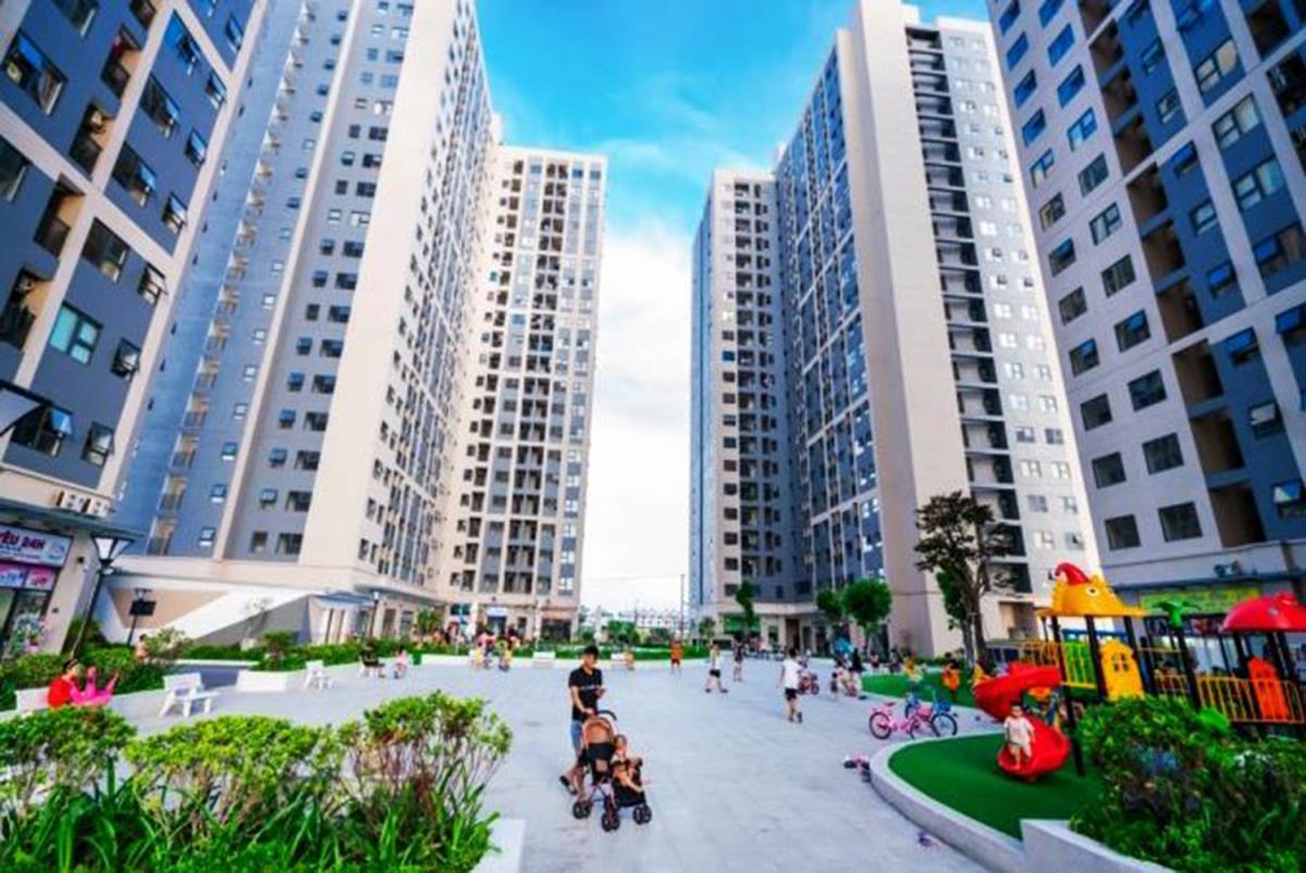 Một góc Chung cư NƠXH tại Khu đô thị xanh Bàu Tràm Lakeside, TP Đà Nẵng.