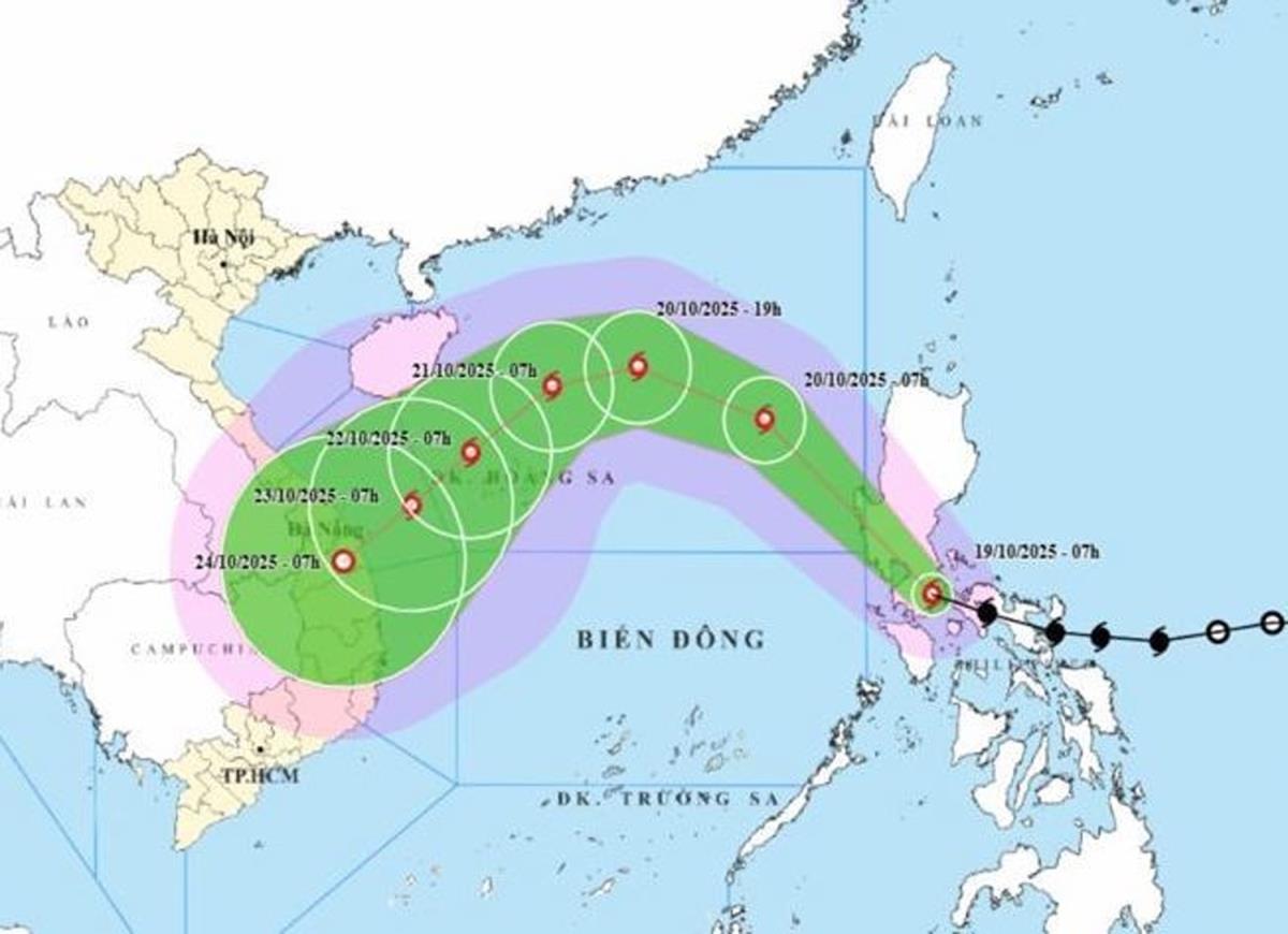 Dự báo đường đi của bão Fengshen