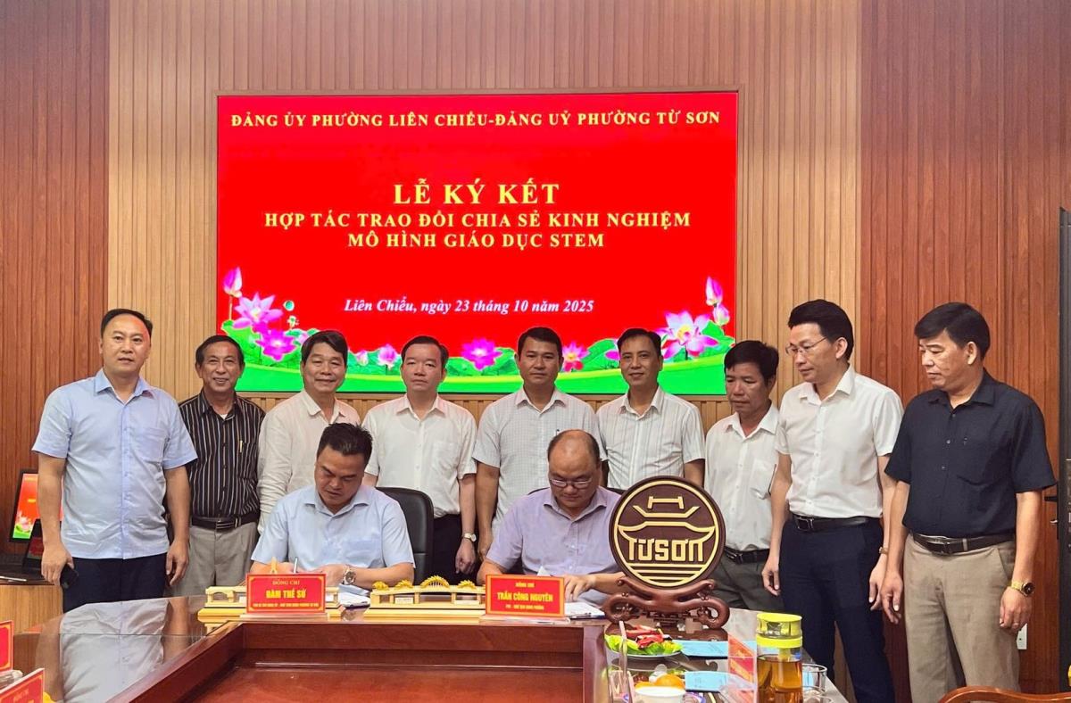 Hai bên ký kết biên bản hợp tác về trao đổi kinh nghiệm trong việc triển khai mô hình giáo dục STEM.
