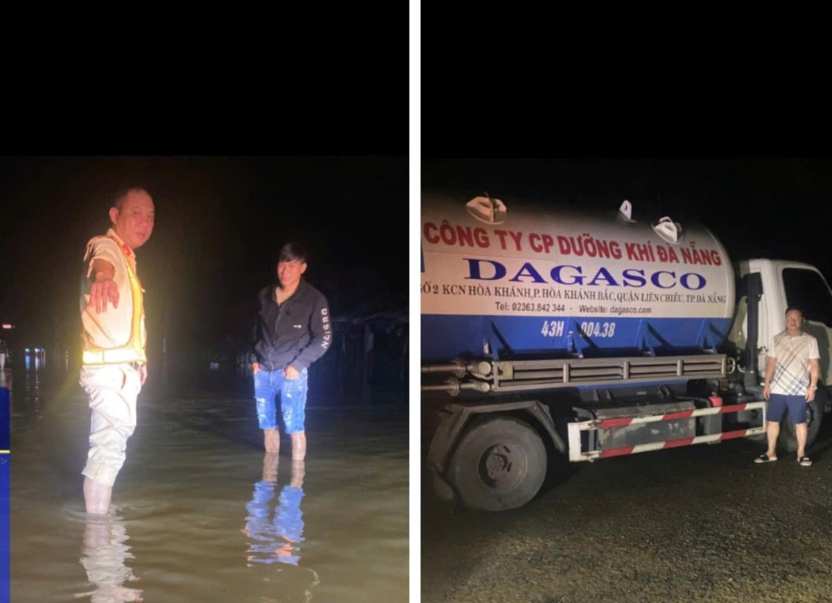 CBCS CSGT làm "cọc tiêu sống" để hướng dẫn xe chở ô xy về bệnh viện cứu người