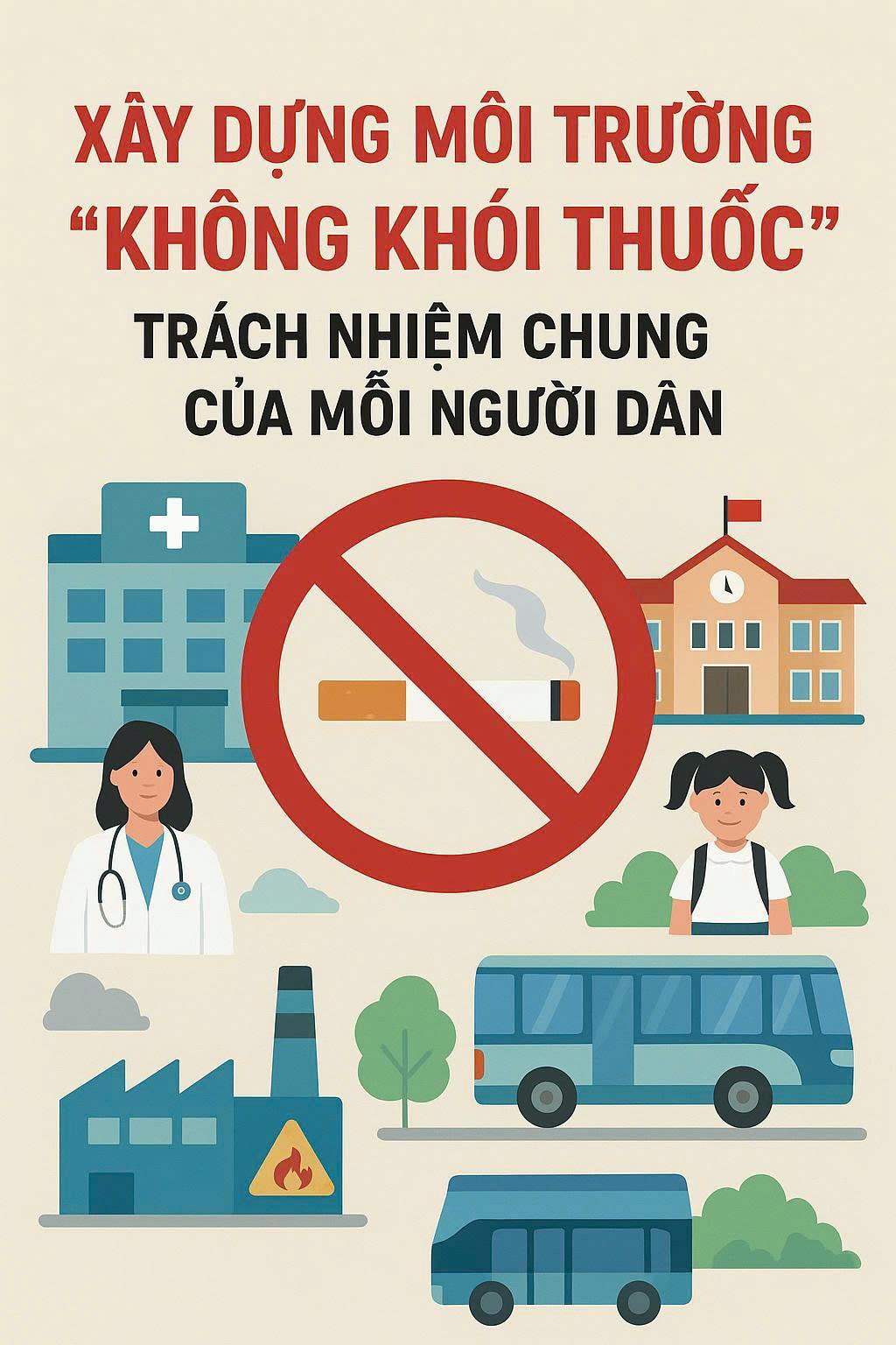 Hành vi hút thuốc lá bị nghiêm cấm ở nơi công cộng.