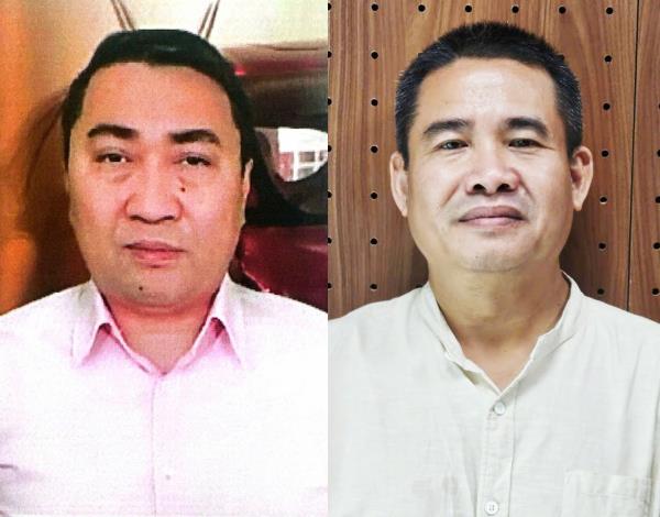 Bị can Lê Trung Khoa (trái) và Đỗ Văn Ngà.