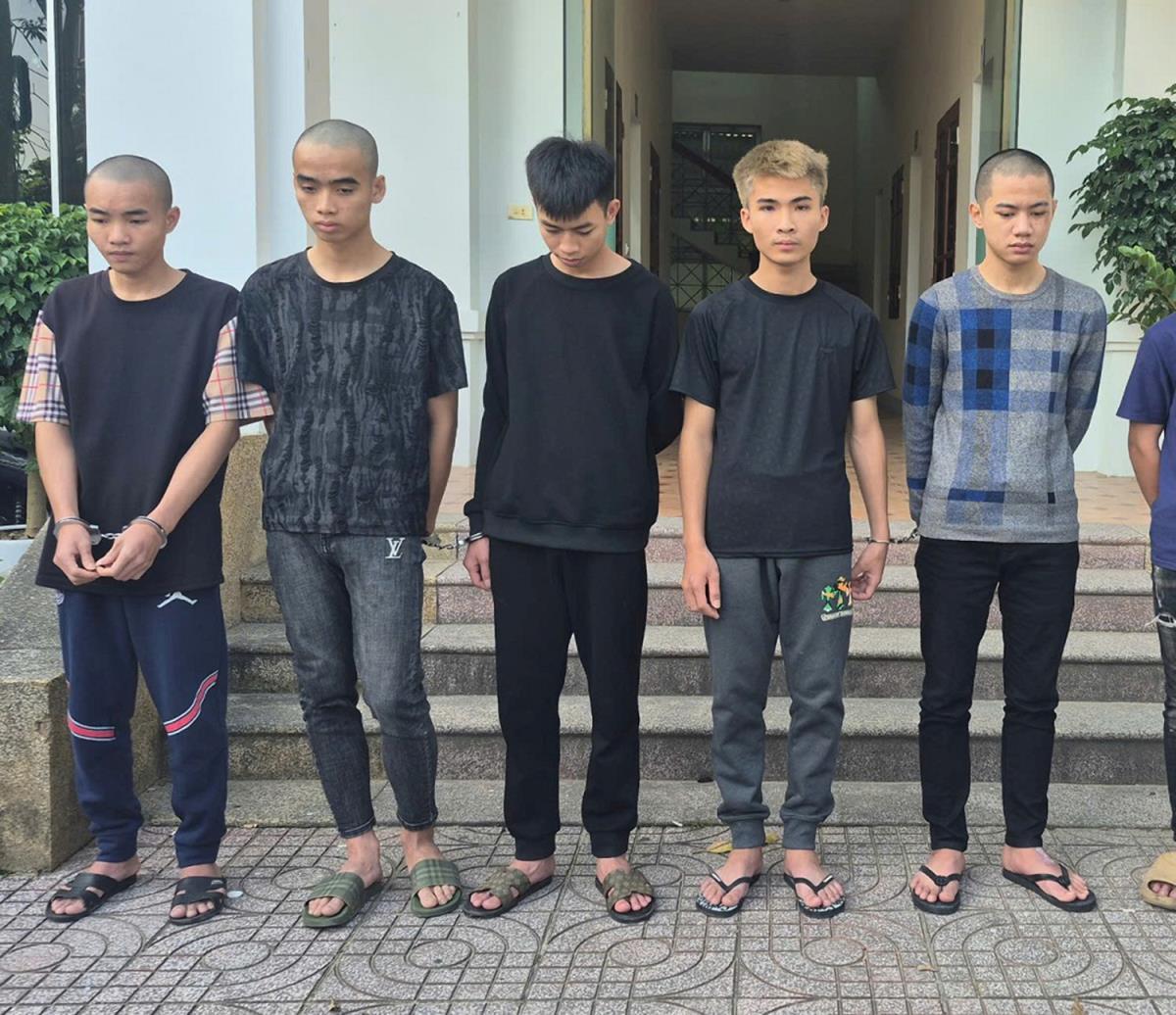 Các bị cáo tại phiên tòa.