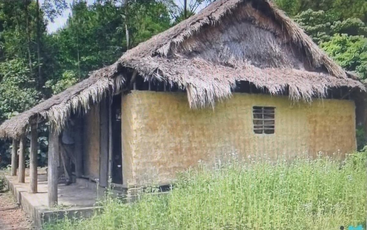 Ảnh tư liệu về một ngôi nhà tranh vách đất ngày xưa.