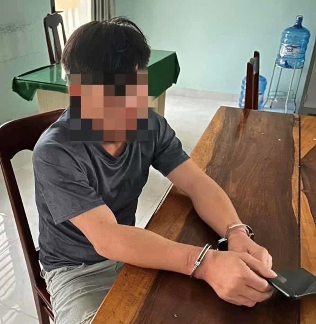 Đối tượng C.V.T bị cơ quan Công an bắt giữ.