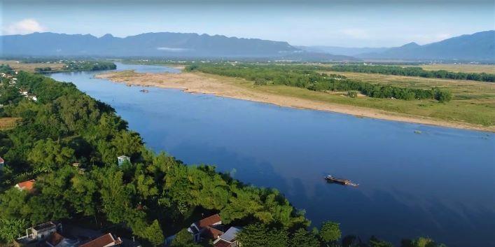 Sông Thu Bồn ngày không có lũ.