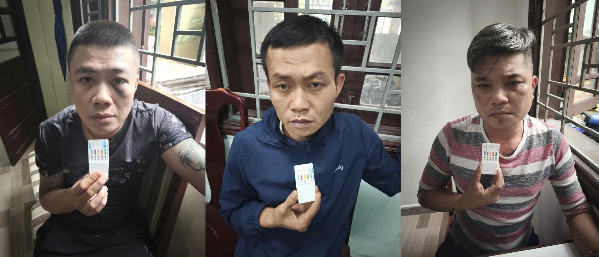 Đối tượng V.D.P và tang vật.