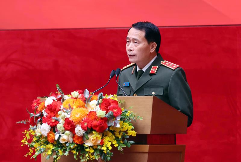 Thiếu tướng Nguyễn Hữu Hợp - Giám đốc CATP chủ trì tại điểm trực tuyến Công an TP Đà Nẵng.