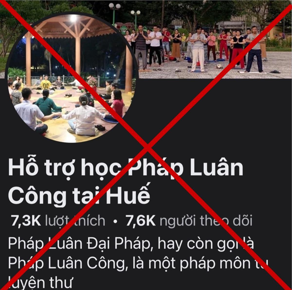 Các đối tượng tuyên truyền, lôi kéo người tham gia Pháp Luân Công trên mạng xã hội.