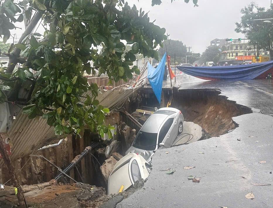 Hiện trường vụ tai nạn.