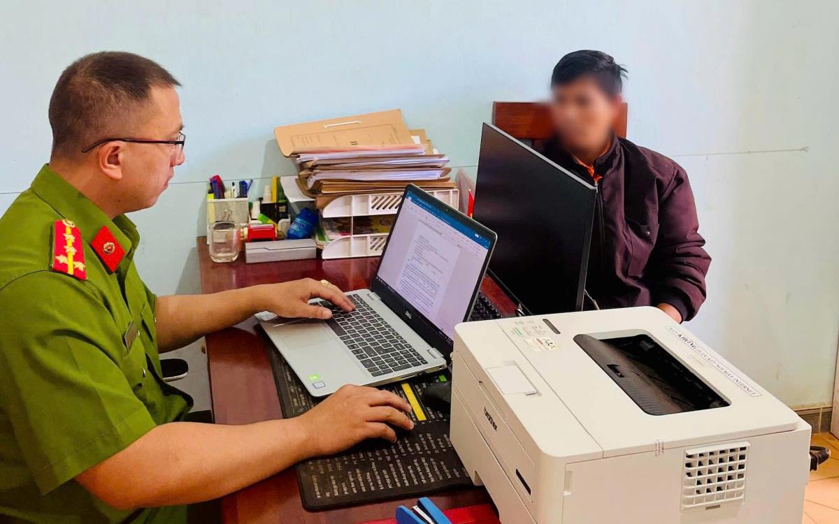 Ông H. tại cơ quan Công an.