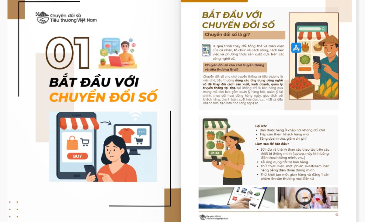 Cuốn sổ tay được thiết kế với nội dung đơn giản, dễ tiếp cận, bám sát thực tiễn hoạt động kinh doanh của tiểu thương.