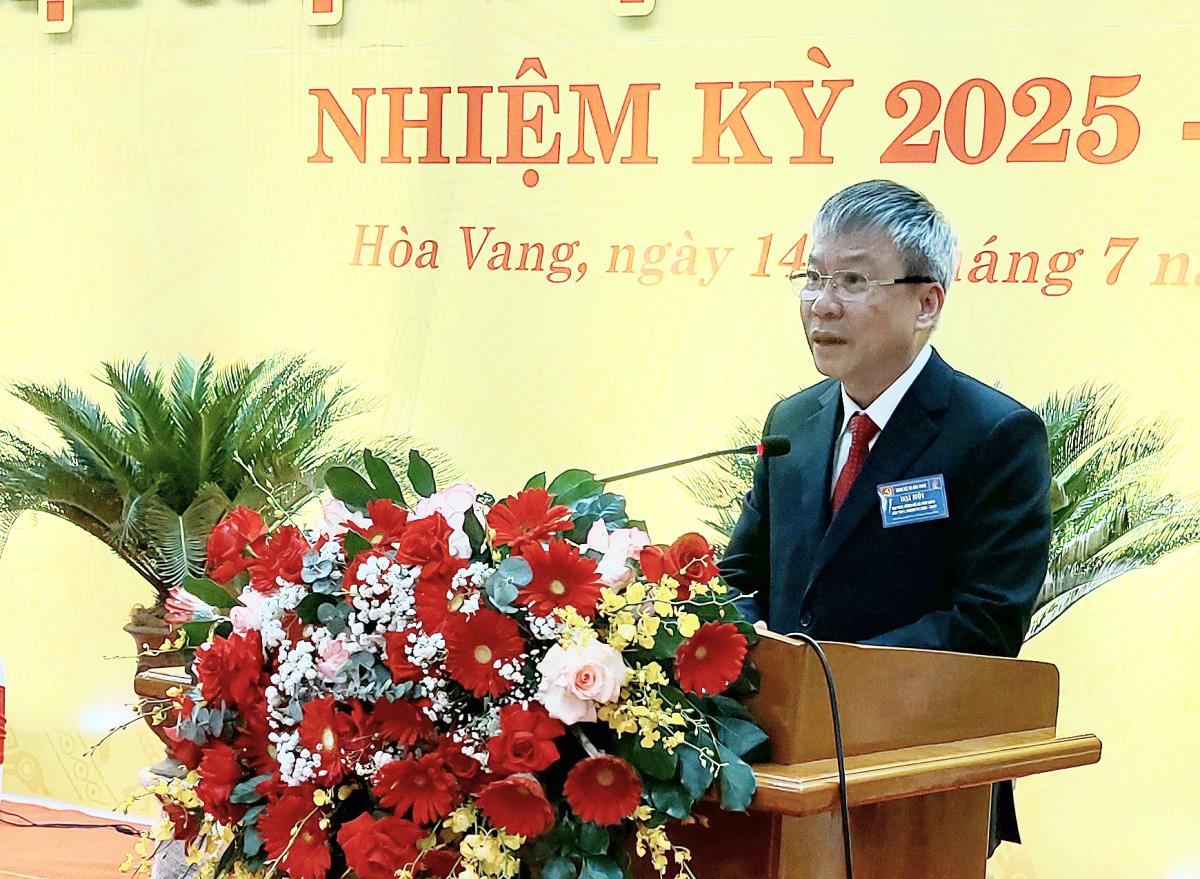 Phó Bí Thư Thành ủy, Chủ tịch HĐND TP Đà Nẵng phát biểu chỉ đạo tại Đại hội Đảng bộ xã Hòa Vang lần thứ nhất, nhiệm kỳ 2025-2030.