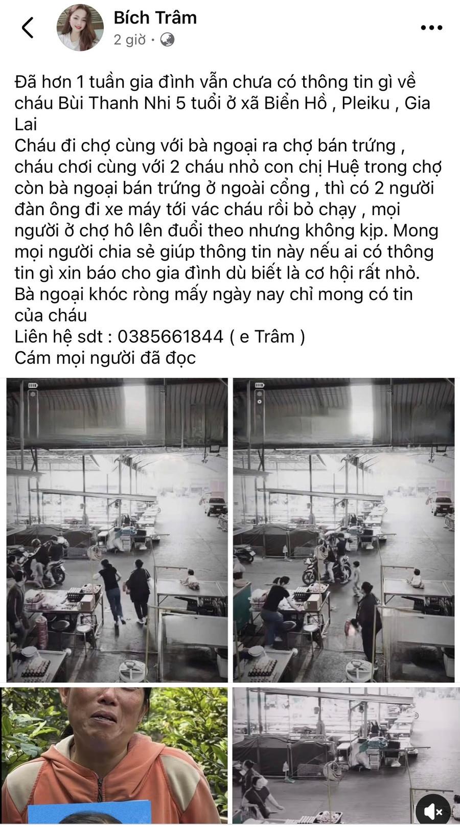 Khi được hơn 500 lượt chia sẻ, tài khoản “Bích Trâm” đã chỉnh sửa nội dung bài viết thêm phần kêu gọi chuyển tiền vào tài khoản. Ảnh chụp màn hình.