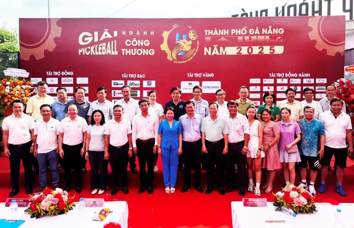 Một trận đấu vòng bảng thuộc Giải pickleball Ngành Công Thương TP Đà Nẵng năm 2025.