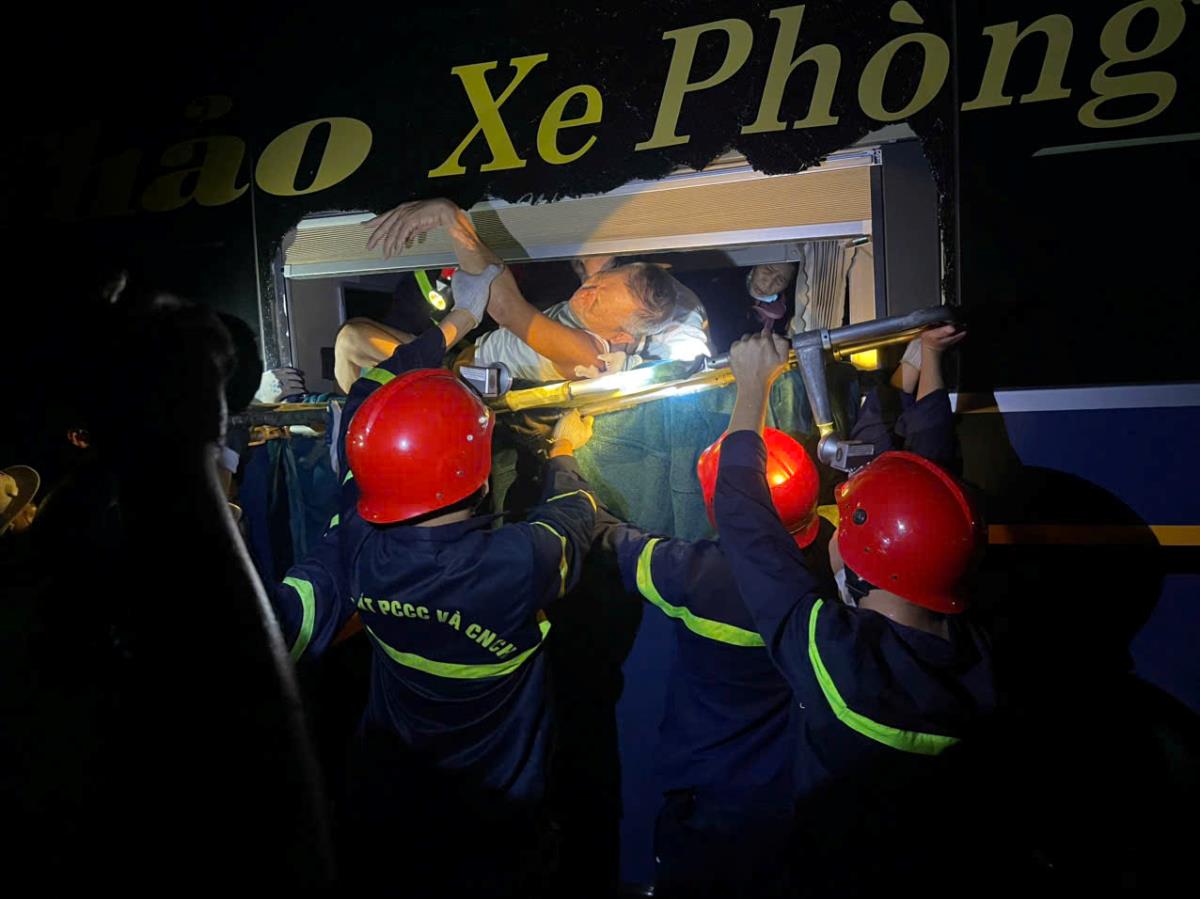 Hiện trường vụ tai nạn.