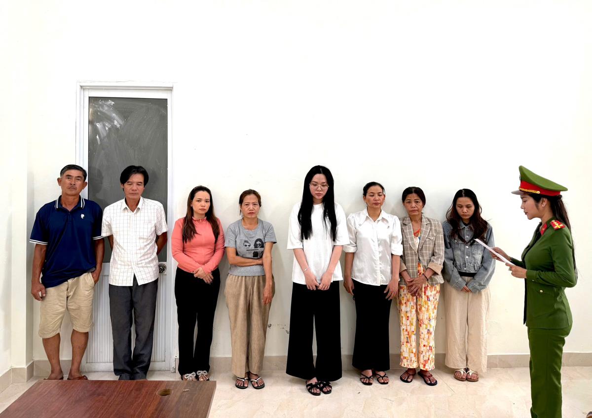 5 đối tượng đang bị tạm giữ hình sự.