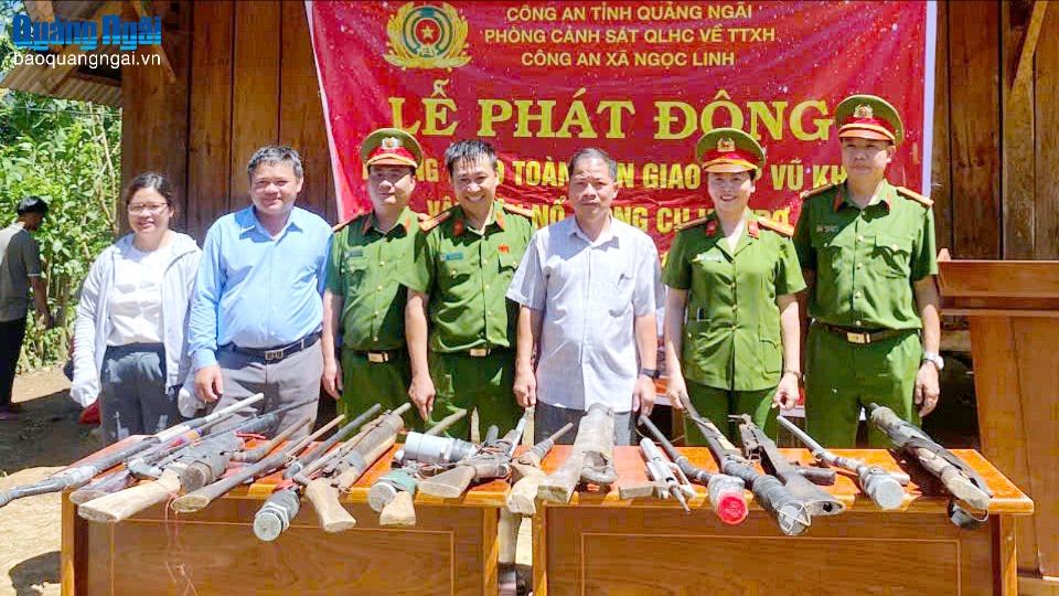 Một điểm thu nhận vũ khí, vật liệu nổ, công cụ hỗ trợ trên địa bàn miền núi Quảng Ngãi.