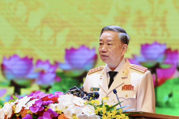 Bộ trưởng Tô Lâm phát biểu tại buổi kỷ niệm.