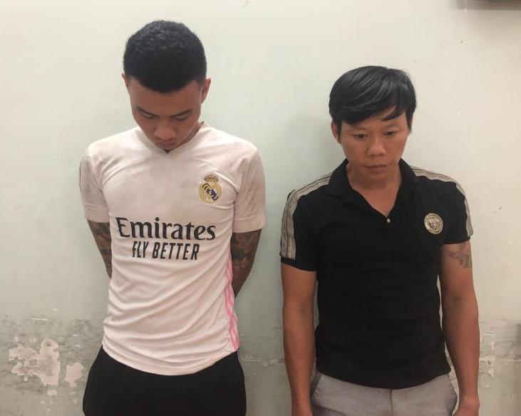 Hai đối tượng Nguyễn Tín Trung và Huỳnh Nhật Nam bị cơ quan Công an bắt giữ.