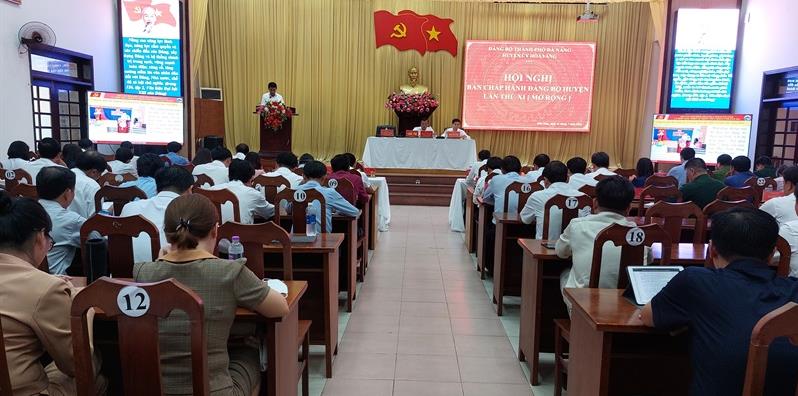 Hội nghị Huyện ủy Hòa Vang, TP Đà Nẵng lần thứ XI (mở rộng) ngày 1-7-2022.