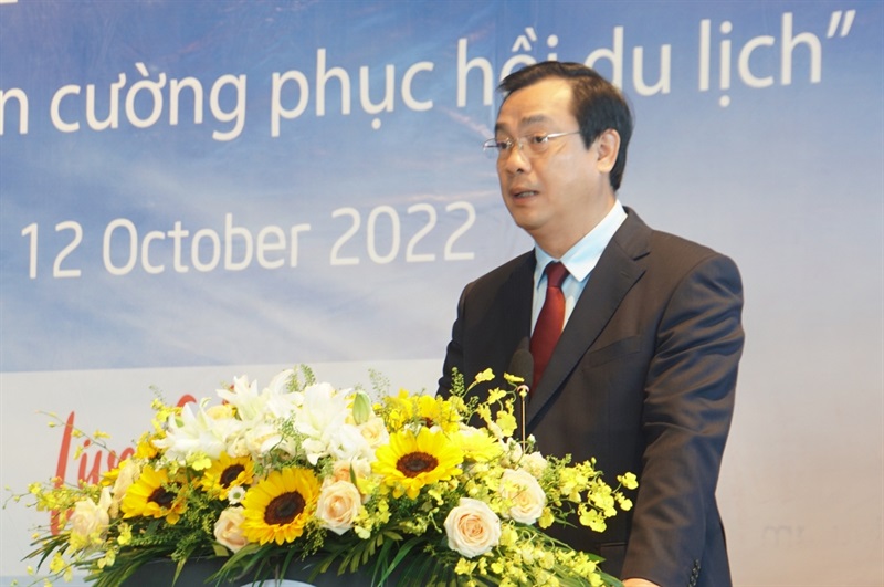 Ông Nguyễn Trùng Khánh - Tổng cục trưởng Tổng cục Du lịch phát biểu tại diễn đàn.