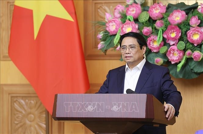 Thủ tướng Phạm Minh Chính phát biểu tại buổi gặp.
