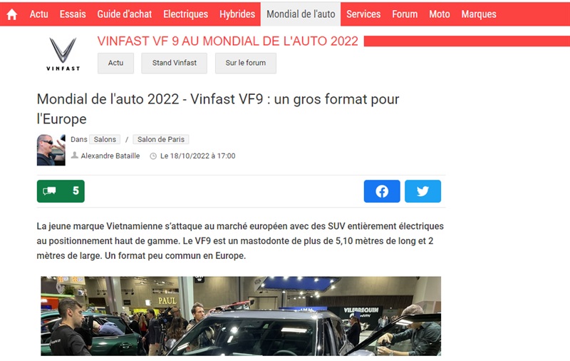 Trang KFZ đưa tin về kế hoạch mở rộng hoạt động của VinFast tại châu Âu và đánh giá cao “Ngôi sao đang lên” đến từ Việt Nam.