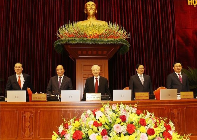 Tổng Bí thư Nguyễn Phú Trọng phát biểu tại phiên bế mạc sáng 9-10-2022. Ảnh: Trọng Đức/TTXVN