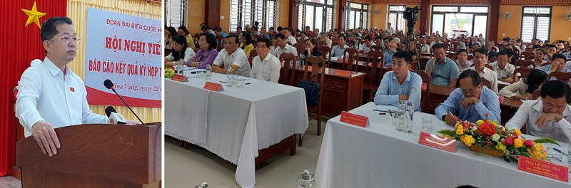 Chủ tịch UBND TP Lê Trung Chinh tiếp xúc cử tri P. Hòa Cường Nam sáng 22-11.