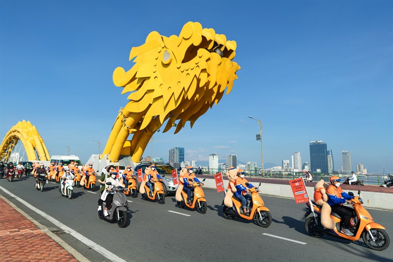 Đà Nẵng là địa phương có dịch vụ xe ôm điện đầu tiên tại Việt Nam.