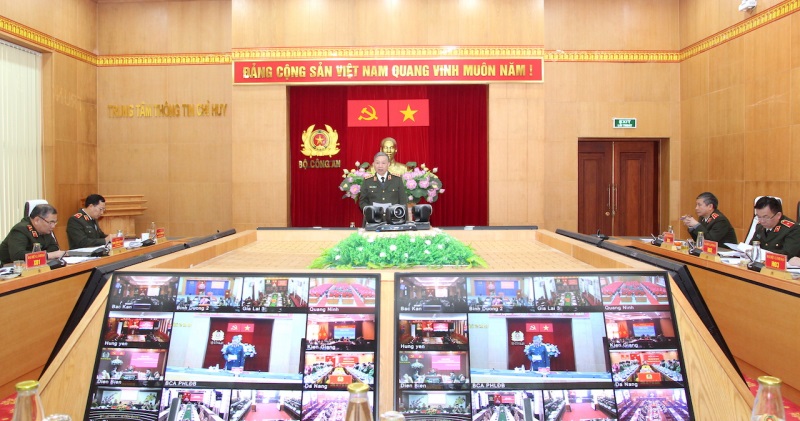 Bộ trưởng Tô Lâm chủ trì Hội nghị trực tuyến.
