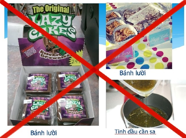 "Lazy Cakes” (bánh lười) có chứa chất ma túy thuộc danh mục cấm ở Việt Nam.