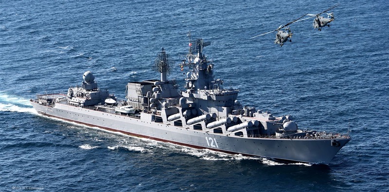 Tuần dương hạm tên lửa Moskva, soái hạm của hạm đội Biển Đen.