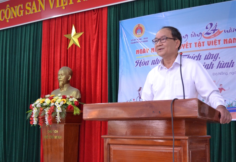 Ông Dương Đình Liễu - Phó Chủ tịch Ủy ban Mặt trận Tổ quốc Việt Nam phát biểu tại Hội nghị.