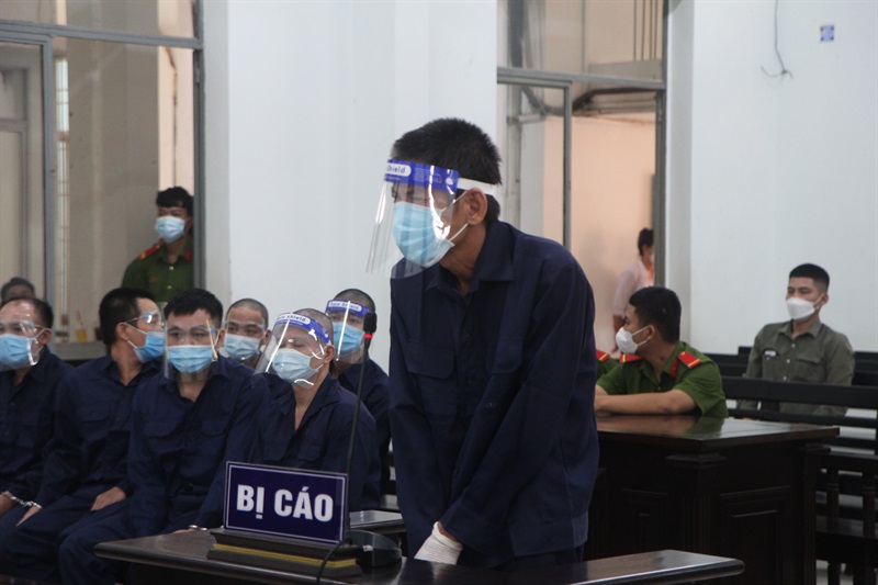 Bị cáo Phạm Ngọc Tín tại tòa.
