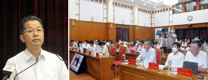 Bí thư Thành ủy Nguyễn Văn Quảng thông báo nhanh kết quả Hội nghị Trung ương lần thứ năm, BCH Trung ương Đảng khóa XIII đến các đại biểu.