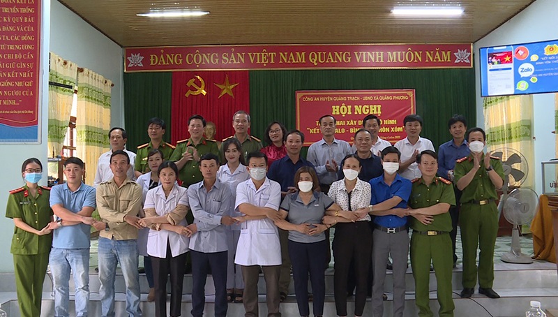 Ban quản lý các nhóm Zalo đảm bảo ANTT xã Quảng Phương (huyện Quảng Trạch) ra mắt.