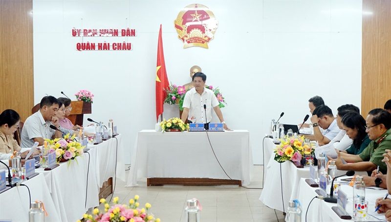 Phó Bí thư thường trực Thành ủy - Chủ tịch HĐND TP Đà Nẵng Lương Nguyễn Minh Triết phát biểu tại buổi làm việc.