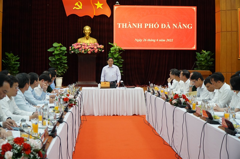 Thủ tướng Phạm Minh Chính phát biểu chỉ đạo tại buổi làm việc.