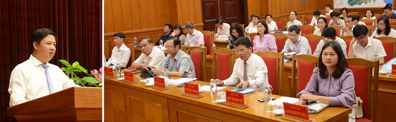 Thừa ủy quyền của Thủ tướng Chính phủ, ông Lương Nguyễn Minh Triết trao tặng Cờ thi đua của Thủ tướng cho Ban Nội chính Thành ủy.