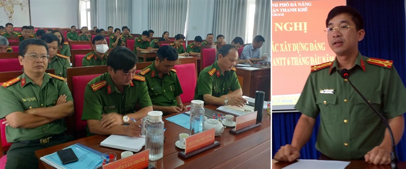 Thượng tá Nguyễn Đại Đồng- Phó Giám đốc Công an TP Đà Nẵng phát biểu chỉ đạo tại hội nghị.