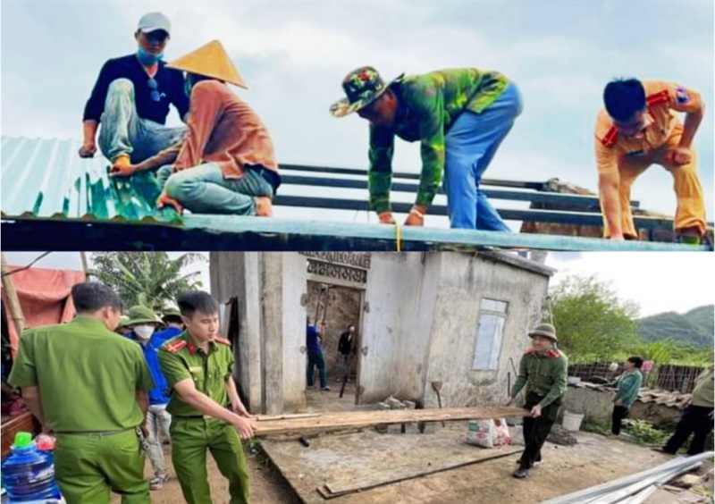 Tuổi trẻ CAH Quỳ Hợp sửa chữa ngôi nhà cho gia đình ông Trương Văn Tưởng.
