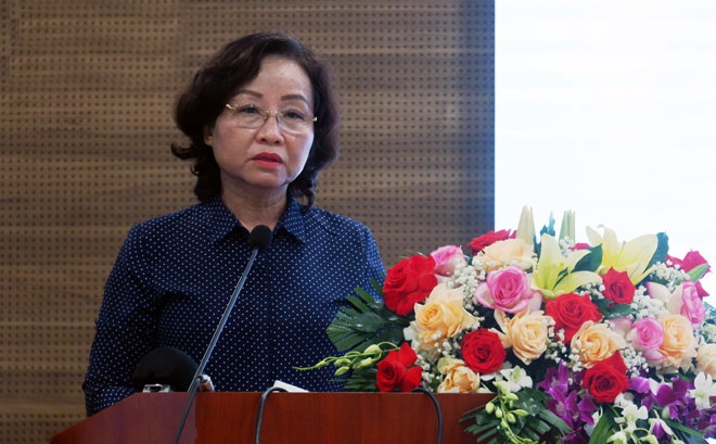Phó Chủ tịch UBND thành phố Ngô Thị Kim Yến phát biểu tại lễ phát động.